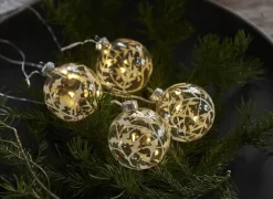 Eva LED Juletræskugle - 4 stk.
