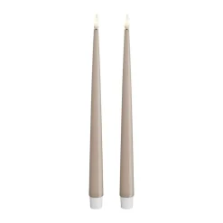 Real Flame LED Kertelys m. lak - 2 stk.