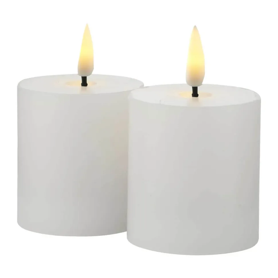 Sille Mini Genopladelig LED Bloklys - 2 stk.